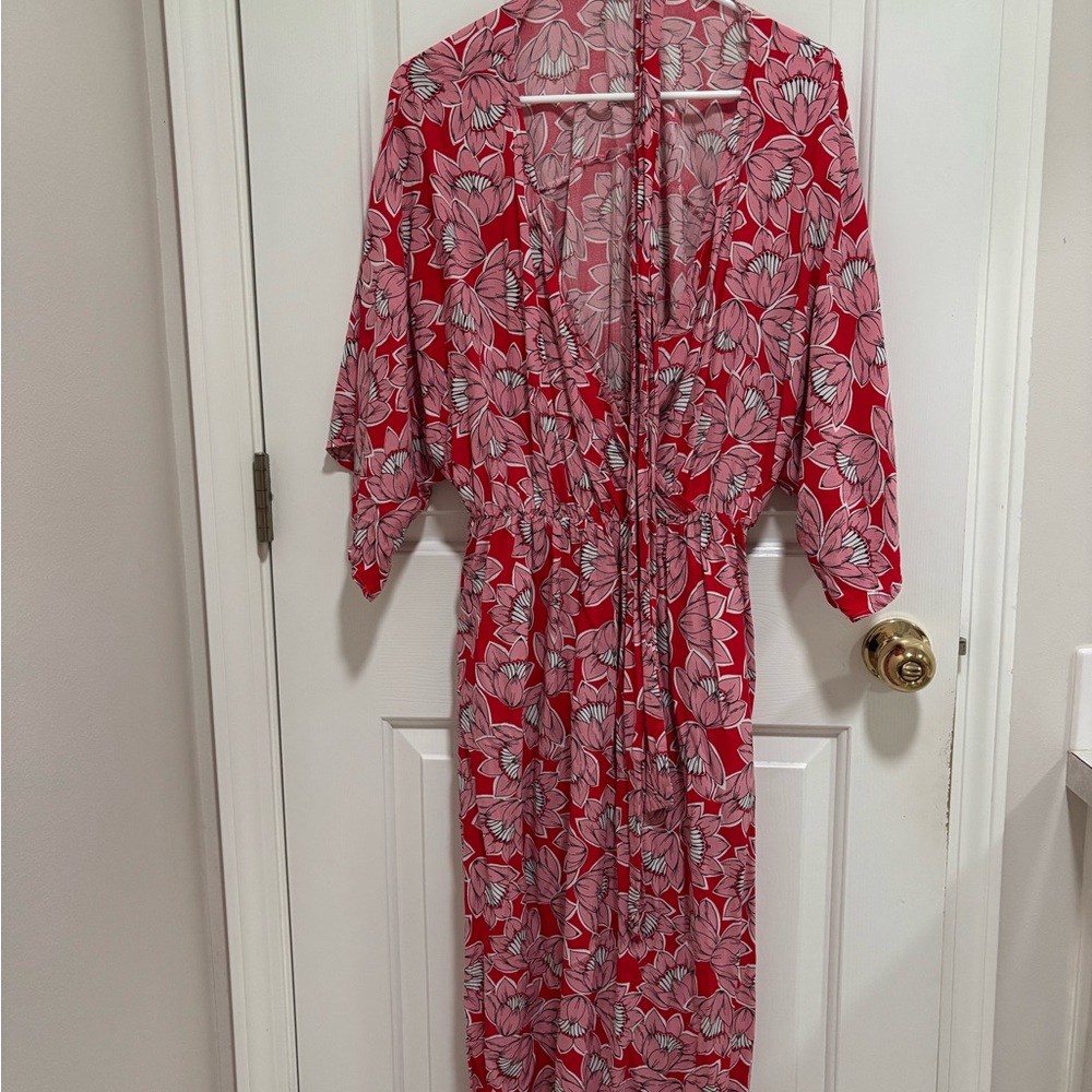 MSRP $69 Loralette Day Date Mini Dress Pink Floral Size 18/20